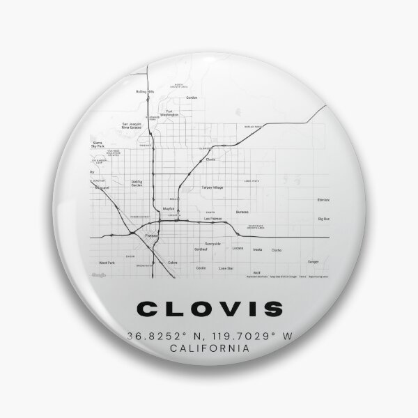 Item preview, Minimalist Clovis Map Art - California City Coordinates Design designed and sold by RM-Journey.