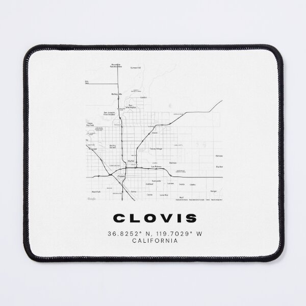 Item preview, Minimalist Clovis Map Art - California City Coordinates Design designed and sold by RM-Journey.