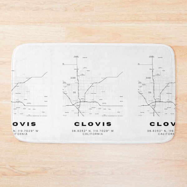 Item preview, Minimalist Clovis Map Art - California City Coordinates Design designed and sold by RM-Journey.