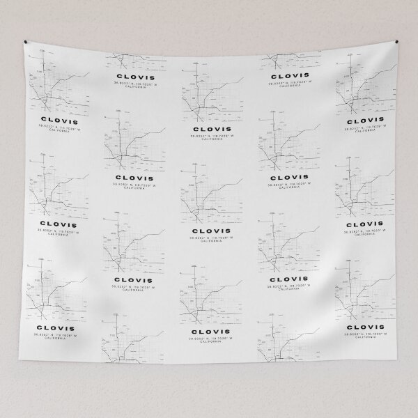 Item preview, Minimalist Clovis Map Art - California City Coordinates Design designed and sold by RM-Journey.