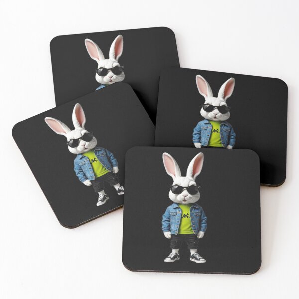 Item preview, Stylish White Bunny in Elegant Dress and Sunglasses designed and sold by Yas_oma.