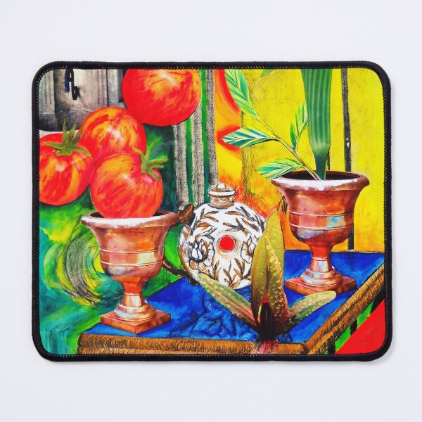Item preview, Granmother's Table - Monotype, collage and acrylic designed and sold by Jamie  Taylor.