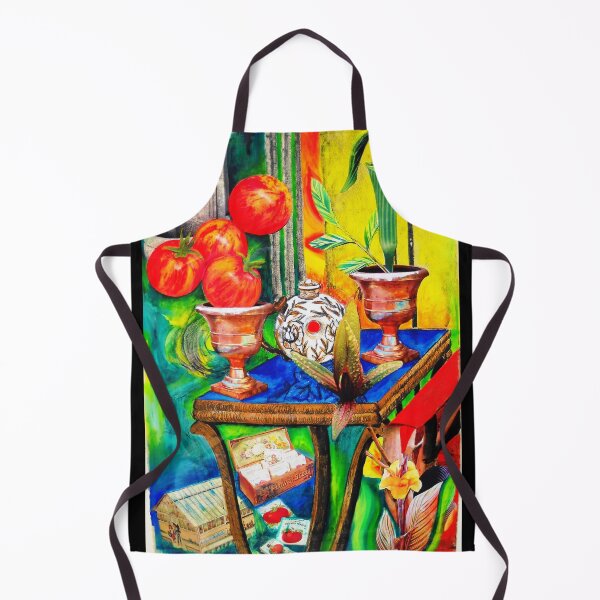 Item preview, Granmother's Table - Monotype, collage and acrylic designed and sold by Jamie Taylor.