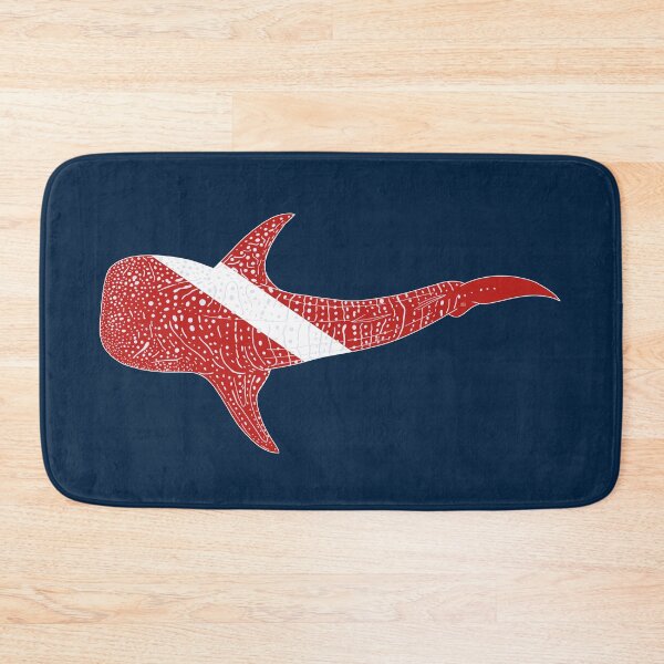 Item preview, SCUBA DIVE FLAG WHALE SHARK above-white line designed and sold by BEATRIZ ABAITUA.