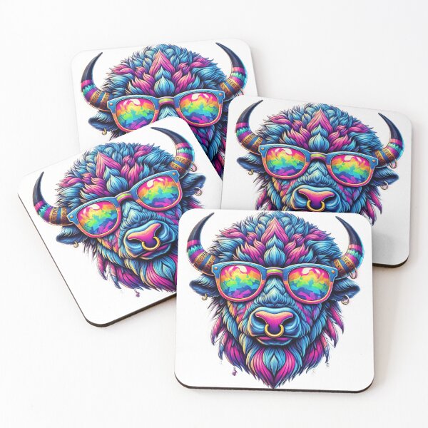 Item preview, Colorful buffalo designed and sold by humroid.