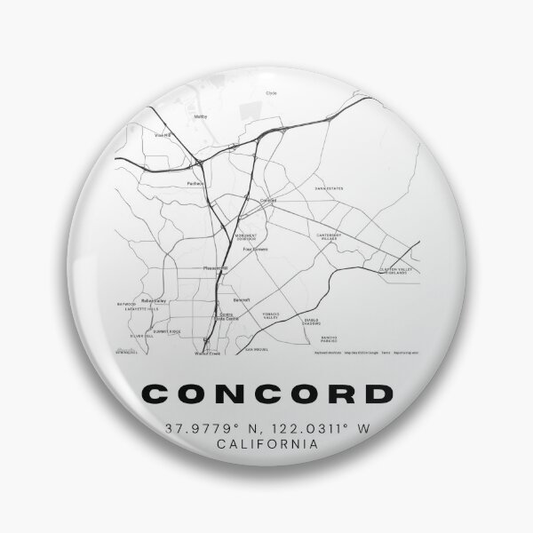 Artikelvorschau, Minimalistische Concord-Kartenkunst – Design mit Koordinaten der kalifornischen Stadt entworfen und verkauft von RM-Journey.