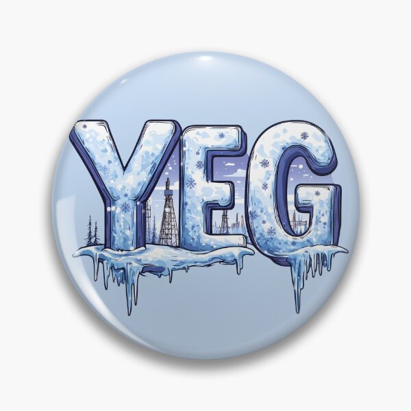 Item preview, Edmonton YEG Alberta Winter Cityscape Icy Oil Rig and Snowflakes designed and sold by meganohm.