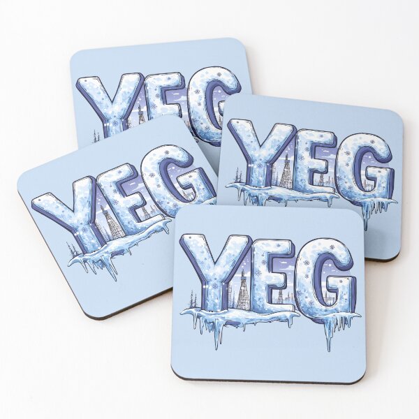 Item preview, Edmonton YEG Alberta Winter Cityscape Icy Oil Rig and Snowflakes designed and sold by meganohm.