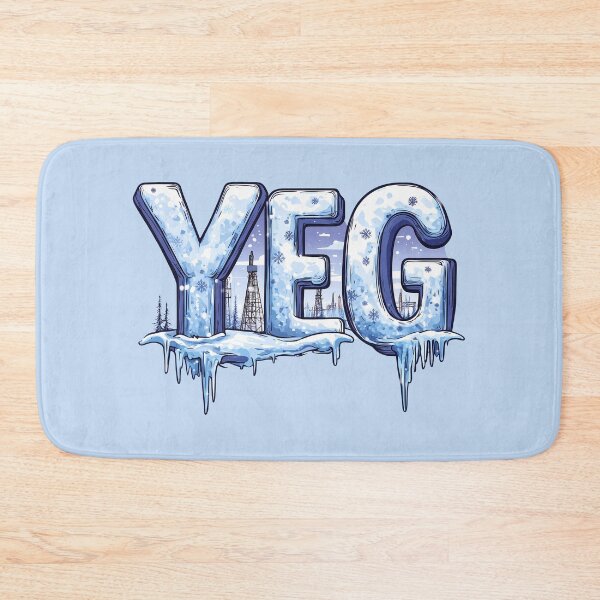 Item preview, Edmonton YEG Alberta Winter Cityscape Icy Oil Rig and Snowflakes designed and sold by meganohm.