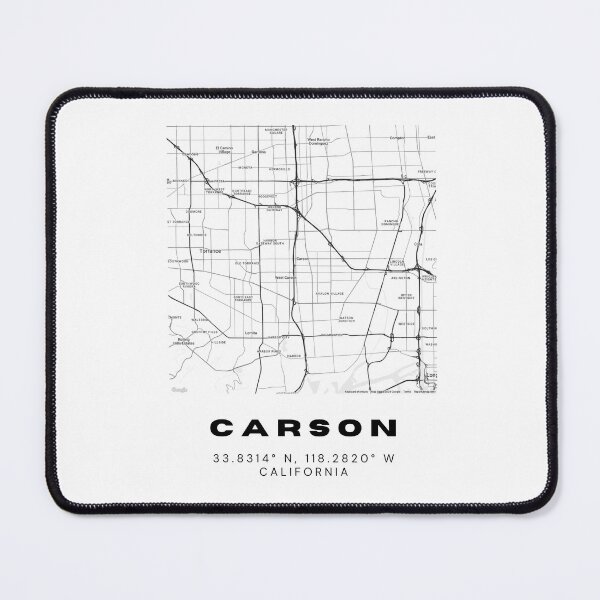 Item preview, Minimalist Carson Map Art - California City Coordinates Design designed and sold by RM-Journey.