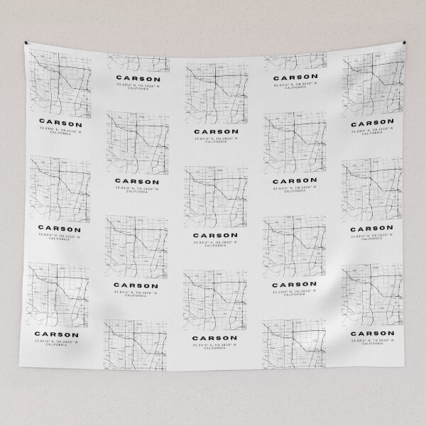 Item preview, Minimalist Carson Map Art - California City Coordinates Design designed and sold by RM-Journey.