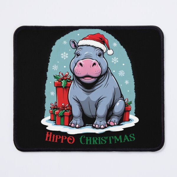 Item preview, Hippo Christmas - Cute Hippo with Presents for Christmas designed and sold by Klaudesign.