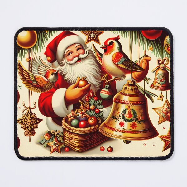 Artikelvorschau, Wunderschöne, von Retro/Nostalgie inspirierte Weihnachtsstimmung mit dem Weihnachtsmann entworfen und verkauft von Scandinavian-Ai.