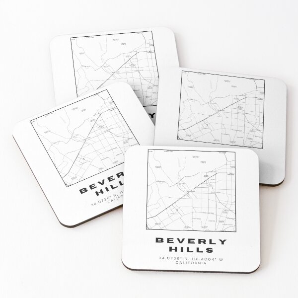 Item preview, Minimalist Beverly Hills Map Art - California City Coordinates Design designed and sold by RM-Journey.