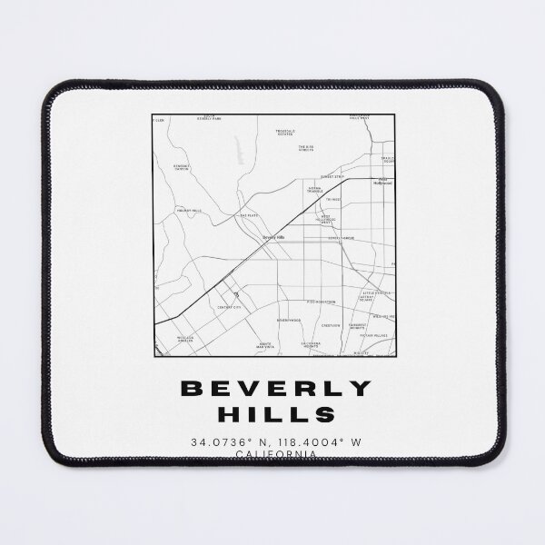 Item preview, Minimalist Beverly Hills Map Art - California City Coordinates Design designed and sold by RM-Journey.