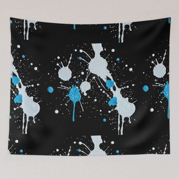 Item preview, Abstract Blue and White Spatter Pattern" designed and sold by hjian8219.