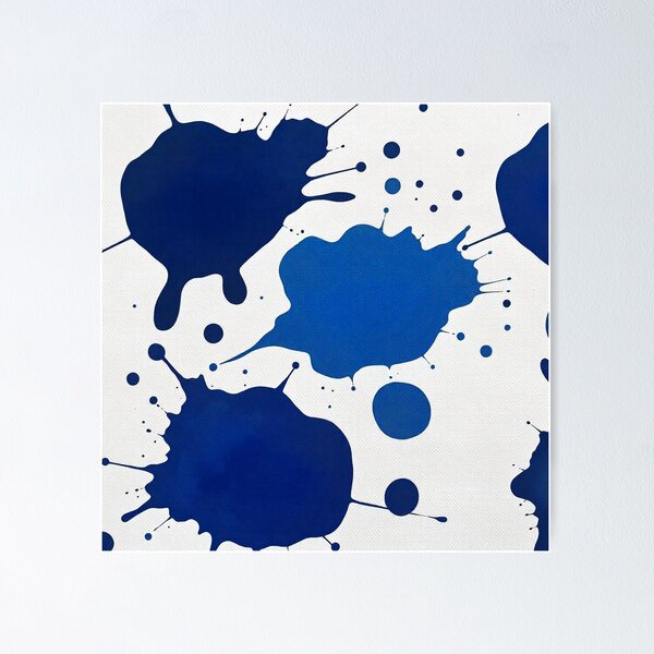 Item preview, Abstract Blue and White Spatter Pattern" designed and sold by hjian8219.
