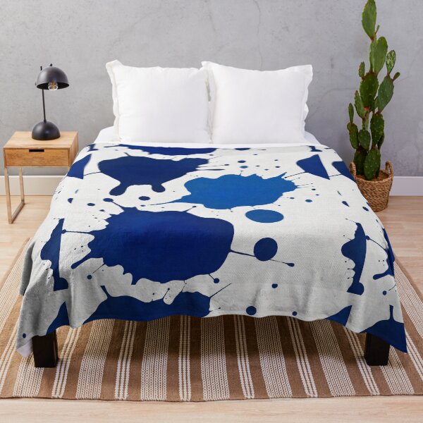 Item preview, Abstract Blue and White Spatter Pattern" designed and sold by hjian8219.
