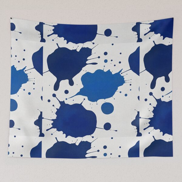 Item preview, Abstract Blue and White Spatter Pattern" designed and sold by hjian8219.
