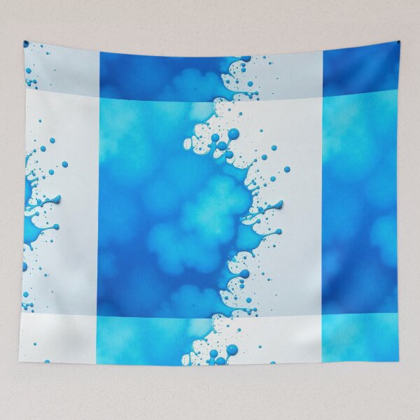 Item preview, Abstract Blue and White Spatter Pattern" designed and sold by hjian8219.