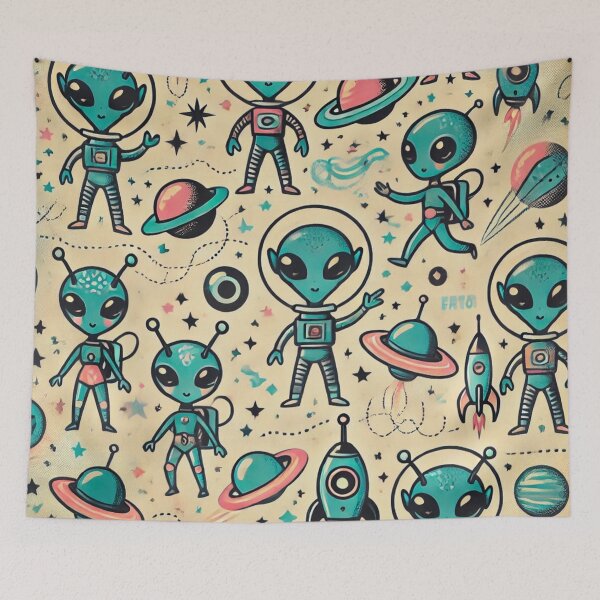 Item preview, space pattern designed and sold by TEEJAMBOREE.