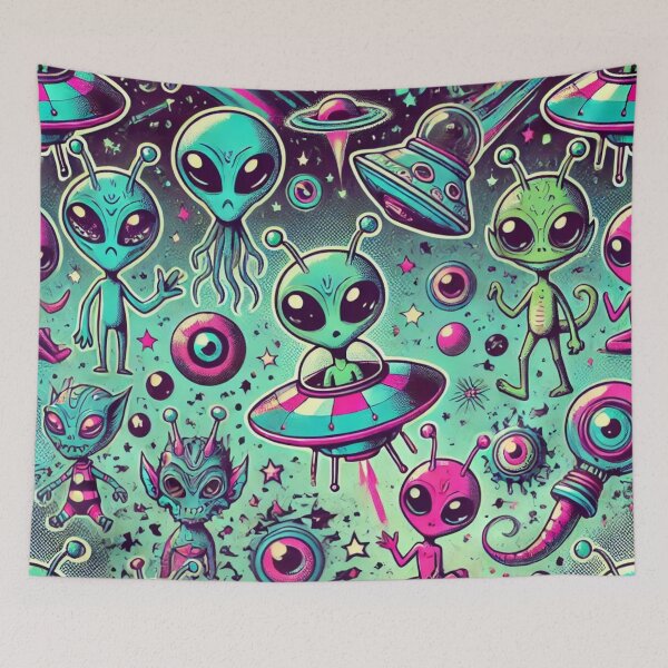 Item preview, space pattern designed and sold by TEEJAMBOREE.