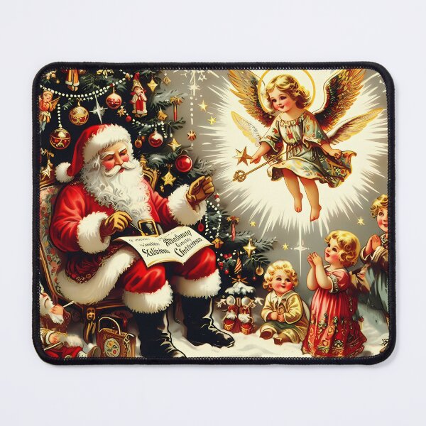Artikelvorschau, Wunderschöne, von Retro/Nostalgie inspirierte Engel für weihnachtliche Stimmung entworfen und verkauft von Scandinavian-Ai.