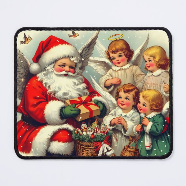 Artikelvorschau, Wunderschöne, von Retro/Nostalgie inspirierte Engel für weihnachtliche Stimmung entworfen und verkauft von Scandinavian-Ai.