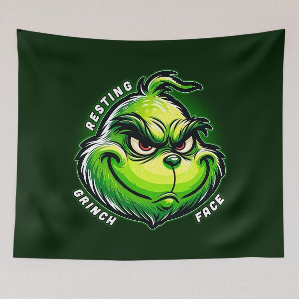 Item preview, Resting Grinch Face designed and sold by Nomadic Spirit Studios.