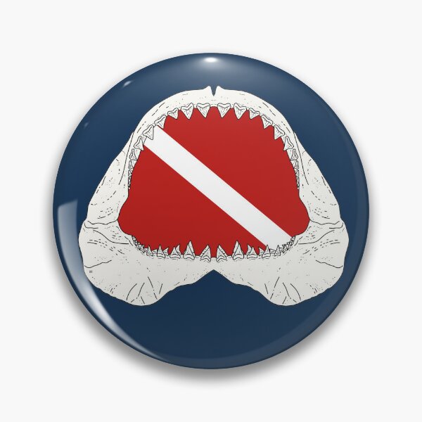 Item preview, SCUBA DIVE FLAG GREAT WHITE JAWS designed and sold by BEATRIZ ABAITUA.