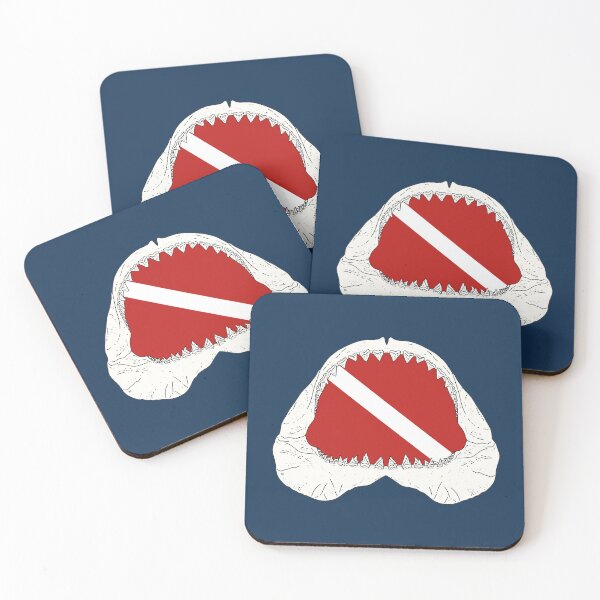 Item preview, SCUBA DIVE FLAG GREAT WHITE JAWS designed and sold by BEATRIZ ABAITUA.