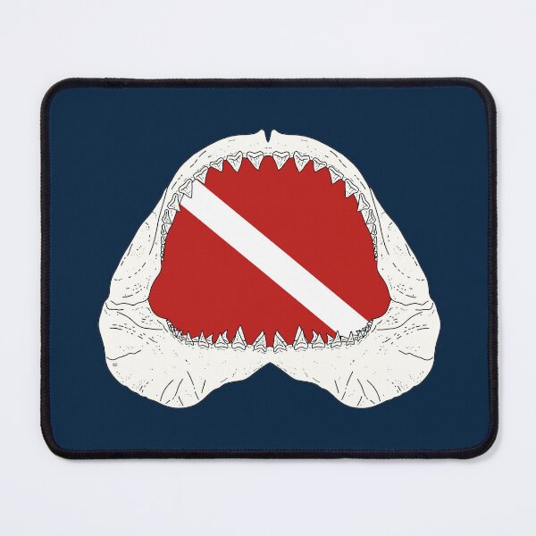 Item preview, SCUBA DIVE FLAG GREAT WHITE JAWS designed and sold by BEATRIZ ABAITUA.