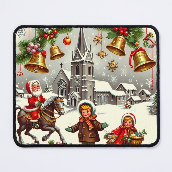 Artikelvorschau, Wunderschöne, von Retro/Nostalgie inspirierte Weihnachtsstimmung für Kinder entworfen und verkauft von Scandinavian-Ai.