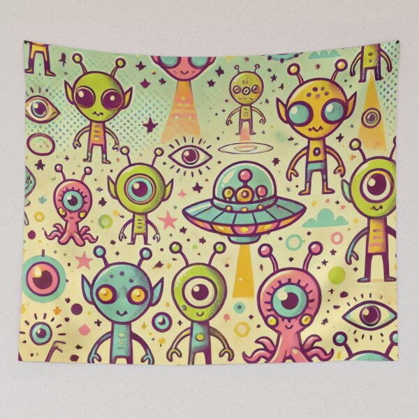 Item preview, space pattern designed and sold by TEEJAMBOREE.