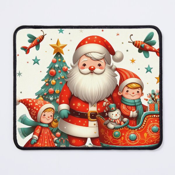 Artikelvorschau, Wunderschöne, von Retro/Nostalgie inspirierte Weihnachtsstimmung für Kinder entworfen und verkauft von Scandinavian-Ai.