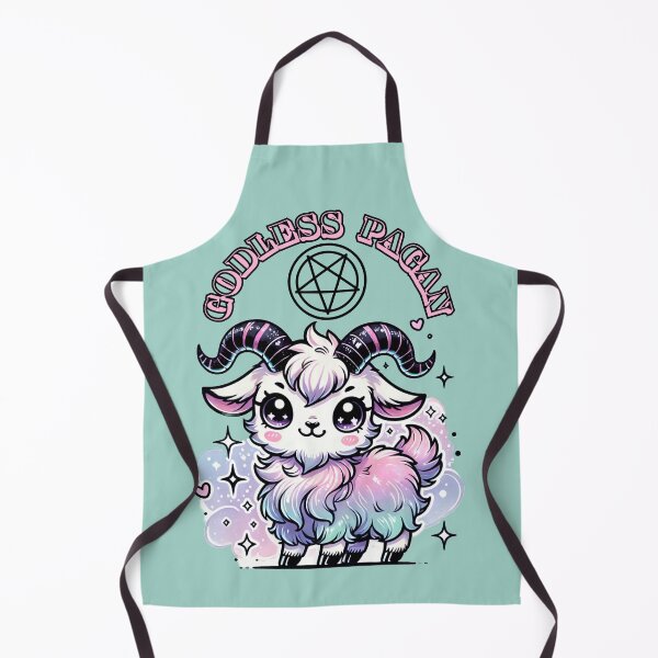 Item preview, Pastel Kawaii Ram - "Godless Pagan" w/ Pentagram designed and sold by MoonlitMystic.