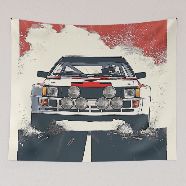 Item preview, Audi Quattro Rally Car from the 80s designed and sold by blackdogshop.