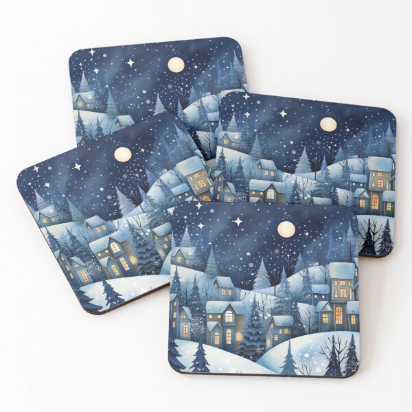 Item preview, Winter Village at Night designed and sold by lostinpixels.