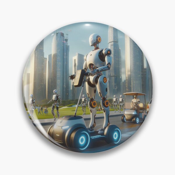 Item preview, Futuristic Cool Robot sci-fi City - perfect Christmas gift! designed and sold by Scandinavian-Ai.