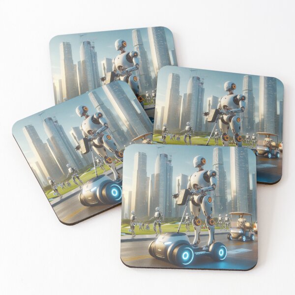 Item preview, Futuristic Cool Robot sci-fi City - perfect Christmas gift! designed and sold by Scandinavian-Ai.
