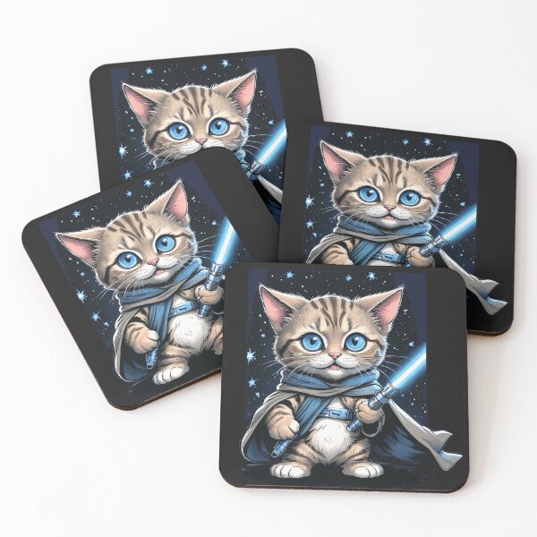 Item preview, Gato Jedi de ojos azules designed and sold by vladmicas.