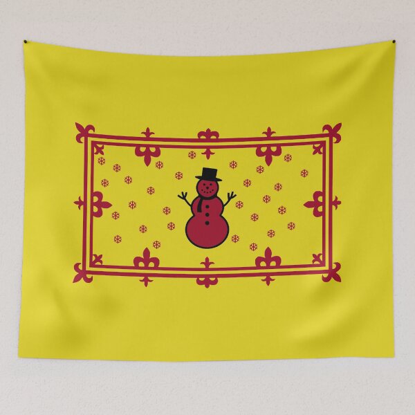 Item preview, Scottish Snowman Royal Banner Flag (bratach rìoghail fear-sneachda na h-Alba) designed and sold by JonathanR1994.