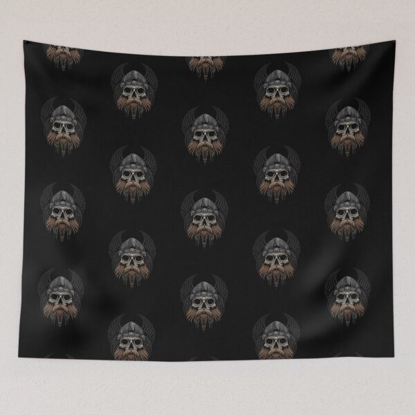 Item preview, Viking Skull With Beard And Moustache designed and sold by karsad.