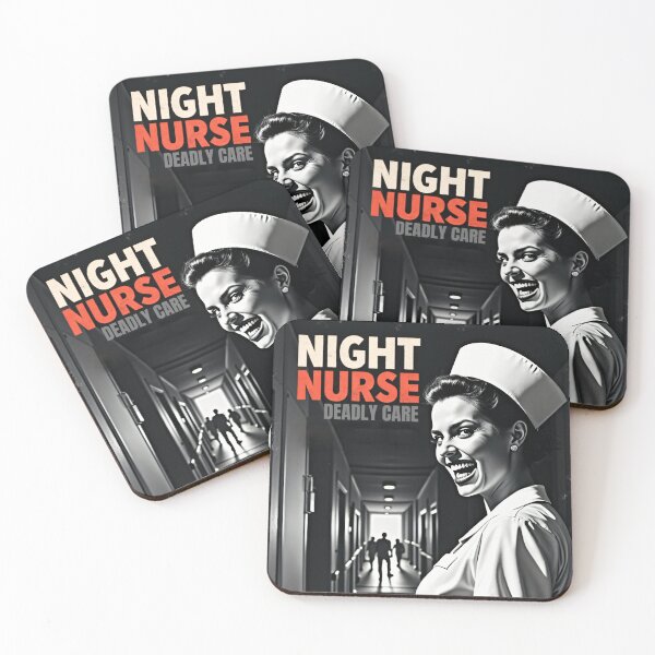 Item preview, Night Shift Nurse - Deadly Care Retro Horror Art designed and sold by AIPunisher.