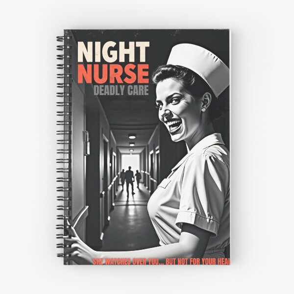 Item preview, Night Shift Nurse - Deadly Care Retro Horror Art designed and sold by AIPunisher.