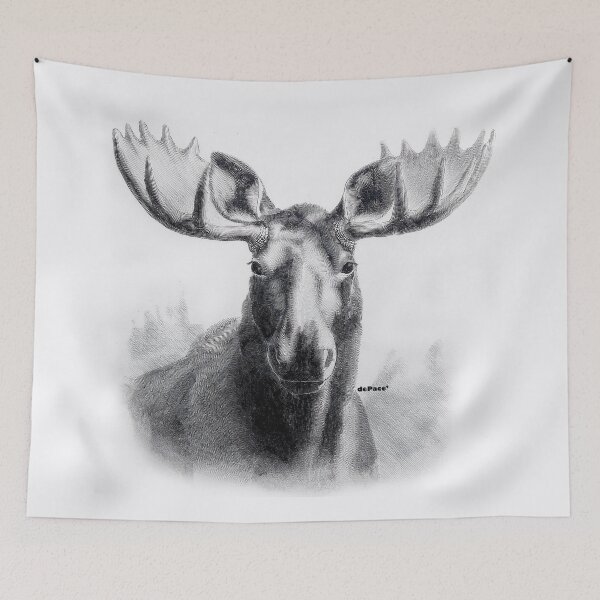 Item preview, Moose in Line Drawing Form - dePace' designed and sold by mrpropcake.
