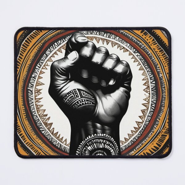 Item preview, African Kente Black Fist Design 3 designed and sold by AnkhLyfeApparel.