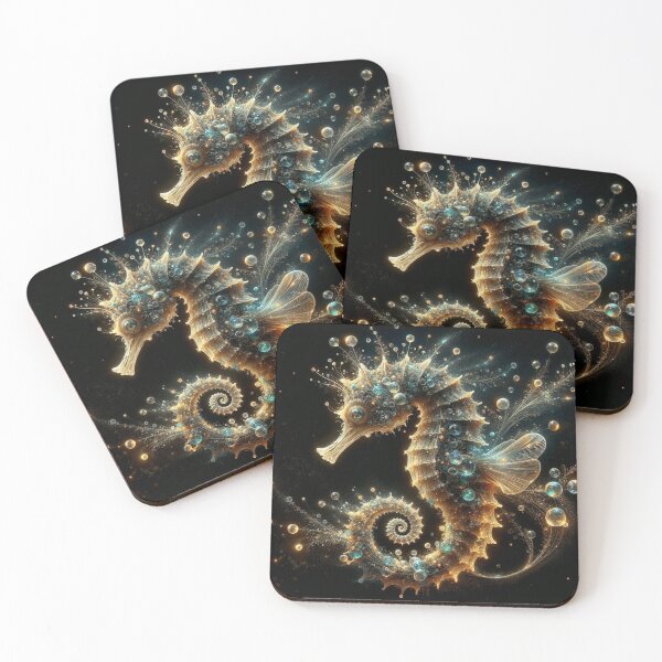 Item preview, Dainty Golden Seahorse designed and sold by purplesensation.