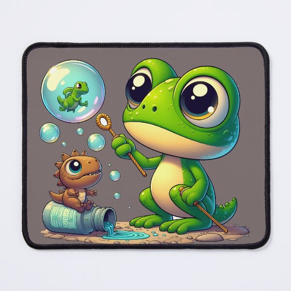Item preview, Adorable Frog and Dinosaur Bubble Fun designed and sold by ShirtSculpture.