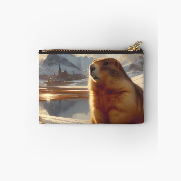 Item preview, Alpine Marmot in a Winter Wonderland designed and sold by CitrineLinker.